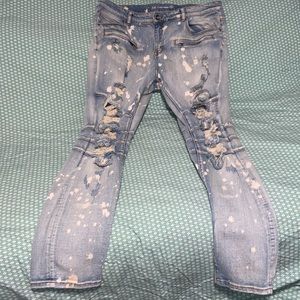 Crysp Denim distressed Blue Jeans size 38